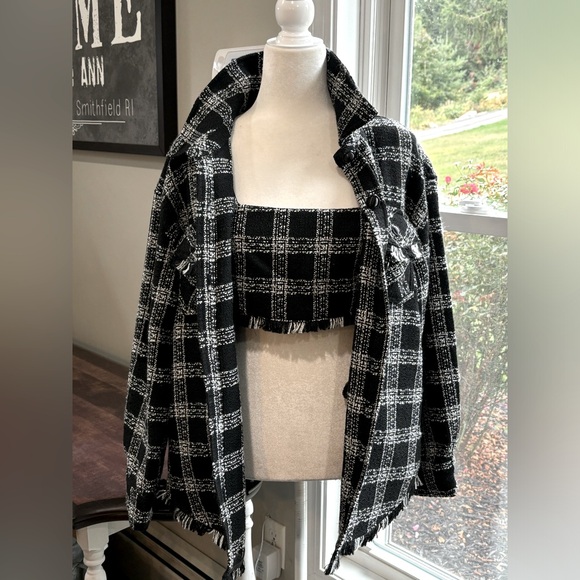 House of Harlow 1960 Jackets & Blazers - House of Harlow 1960 Tweed Jacket w/Tank Top (2 Piece Set)